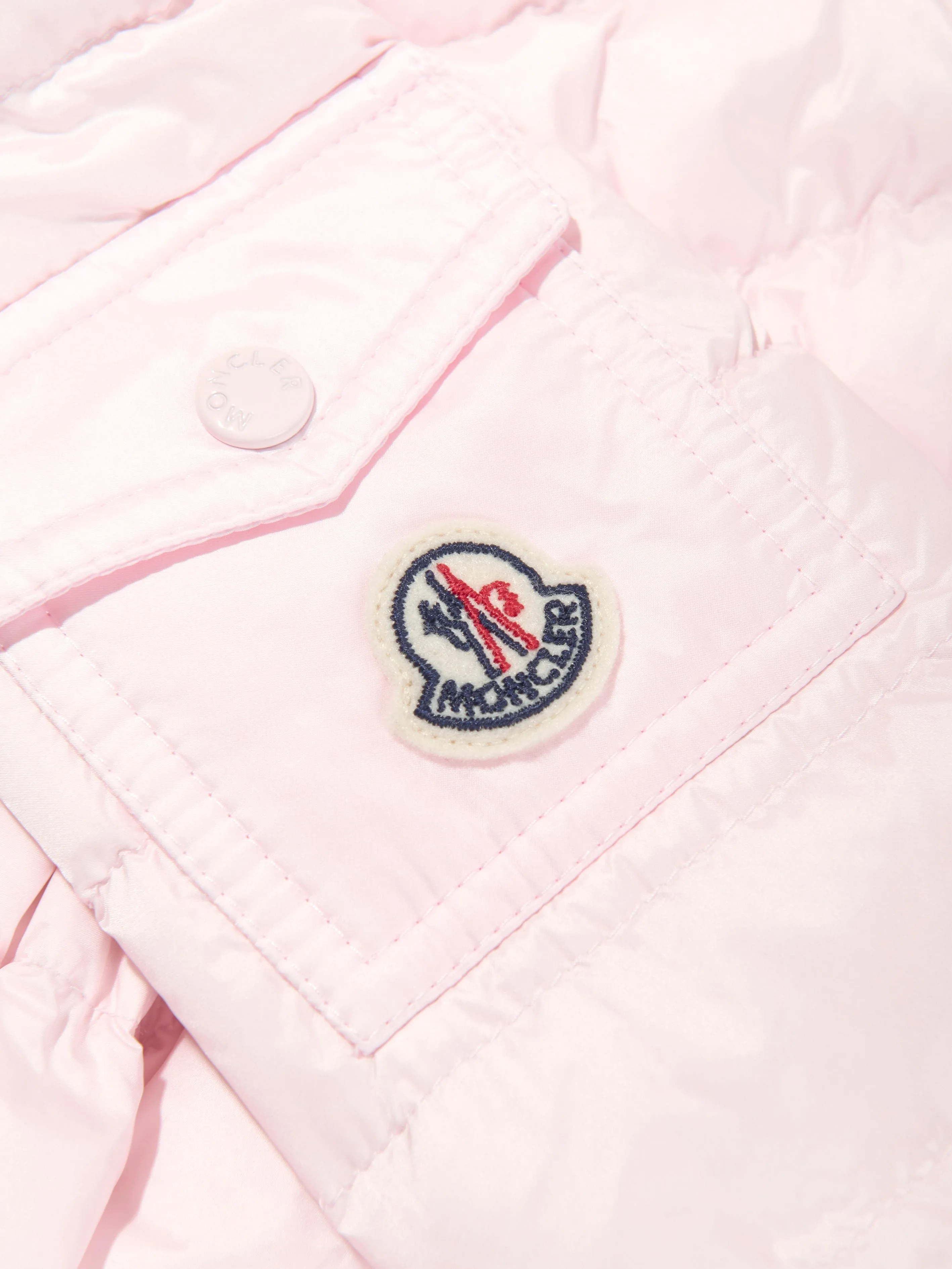 Moncler Enfant Baby Mädchen Daunengefütterte Dalles Jacke in Rosa