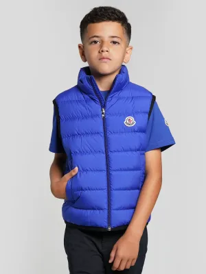 Moncler Enfant Jungen Daunengefütterte Contrin Weste in Marine