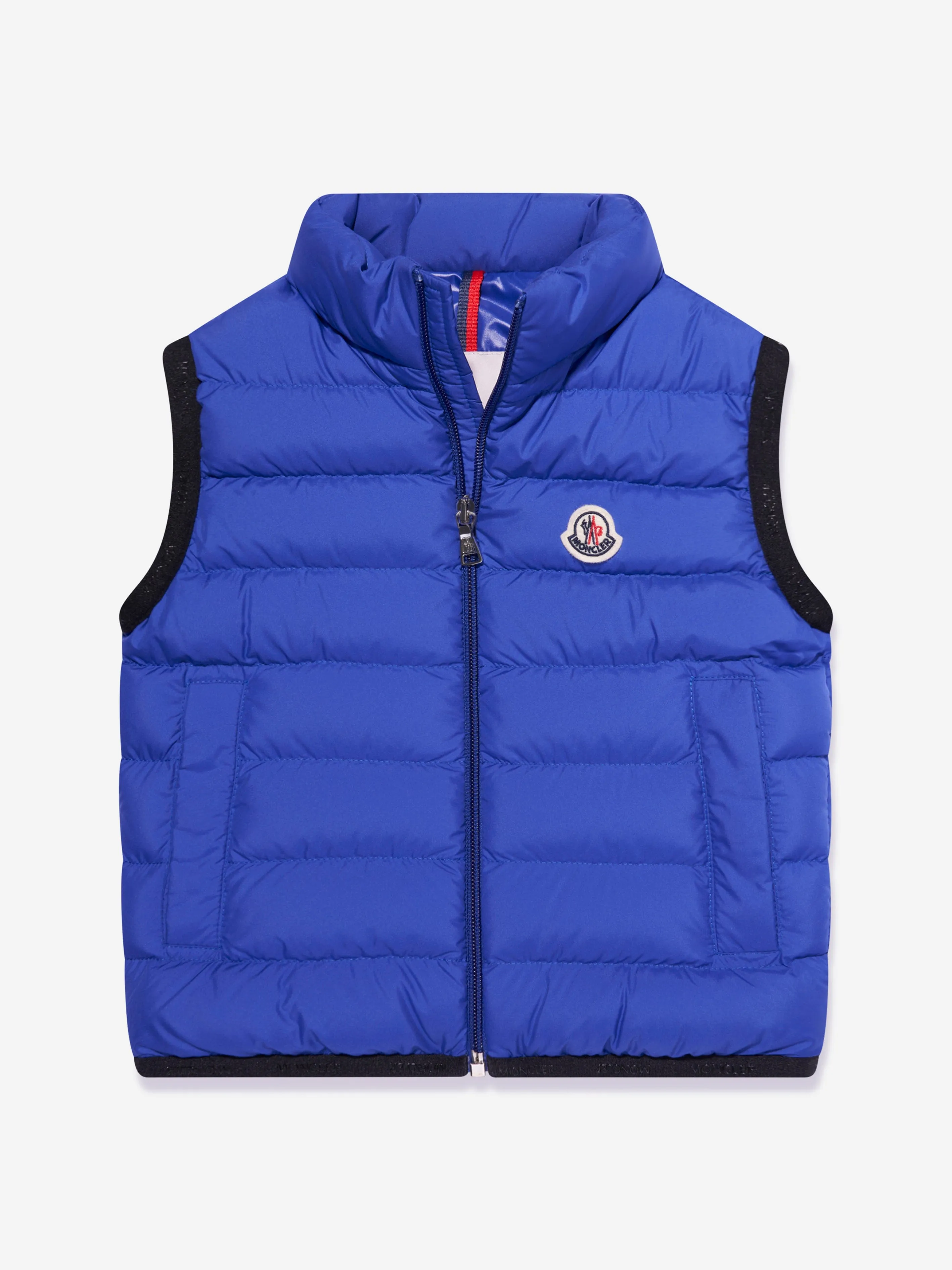 Moncler Enfant Jungen Daunengefütterte Contrin Weste in Marine