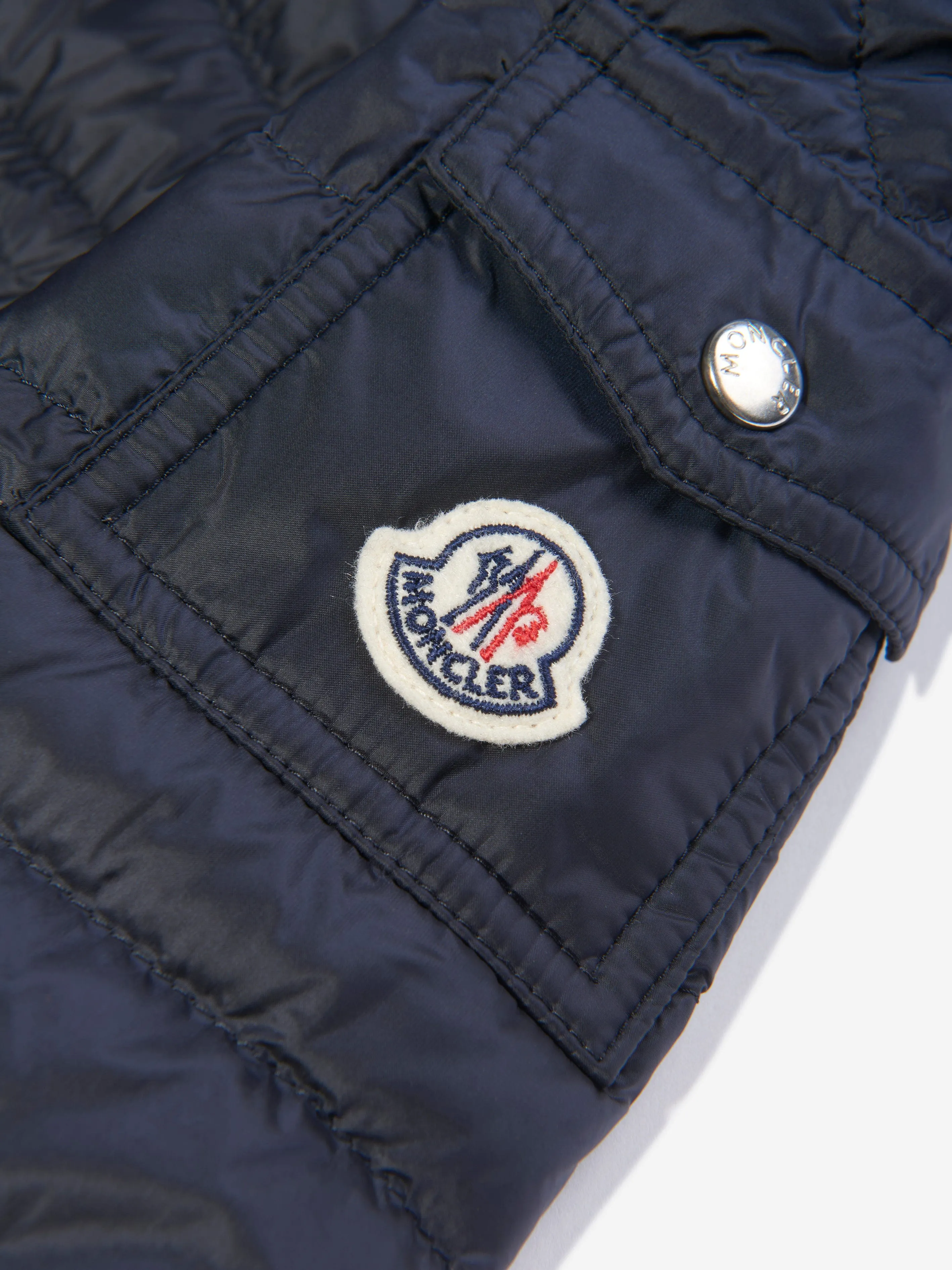 Moncler Enfant Jungen Daunengefütterte Lauros Jacke in Marineblau