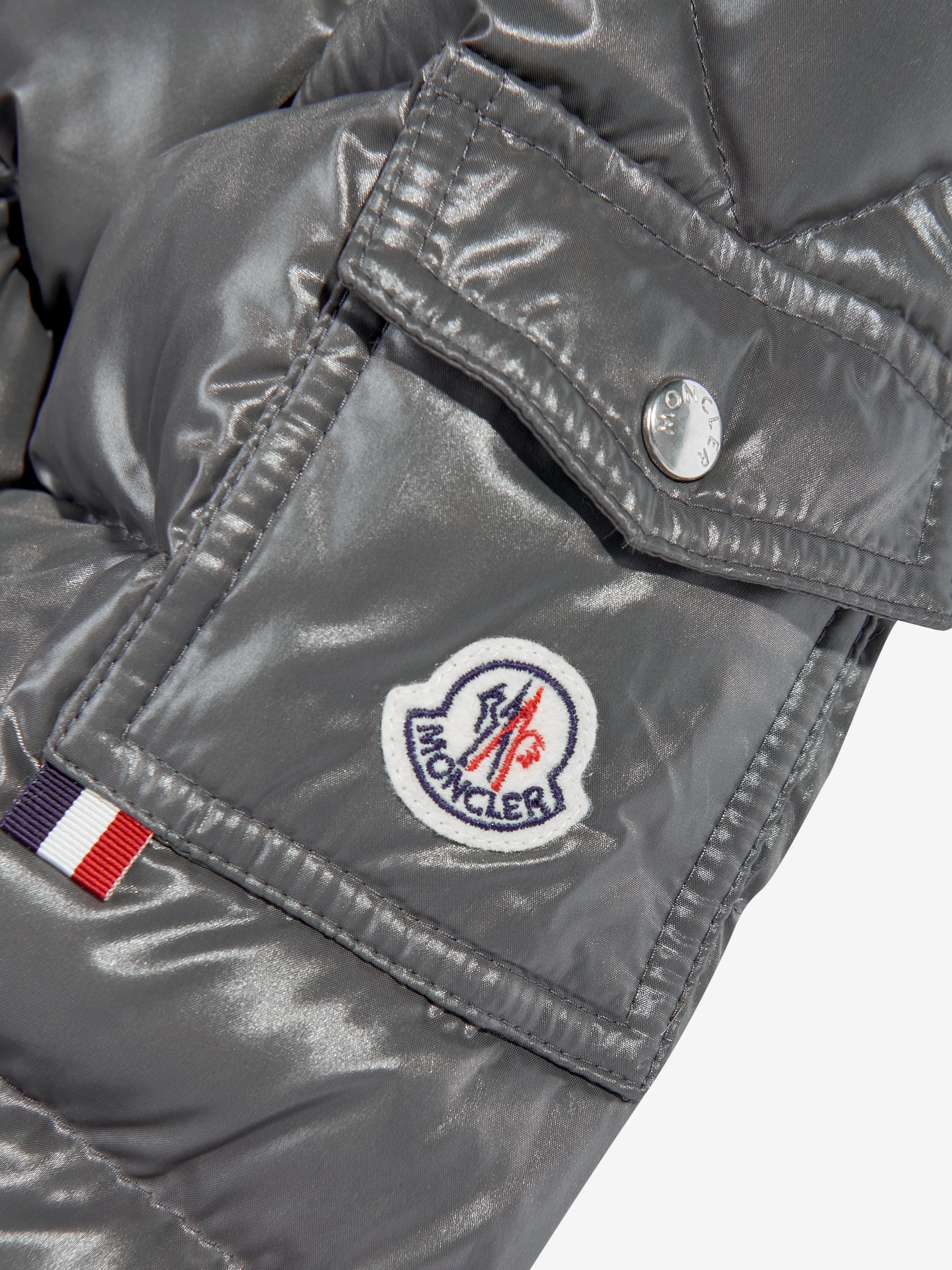 Moncler Enfant Jungen Daunengefütterte Manaem Jacke in Grau