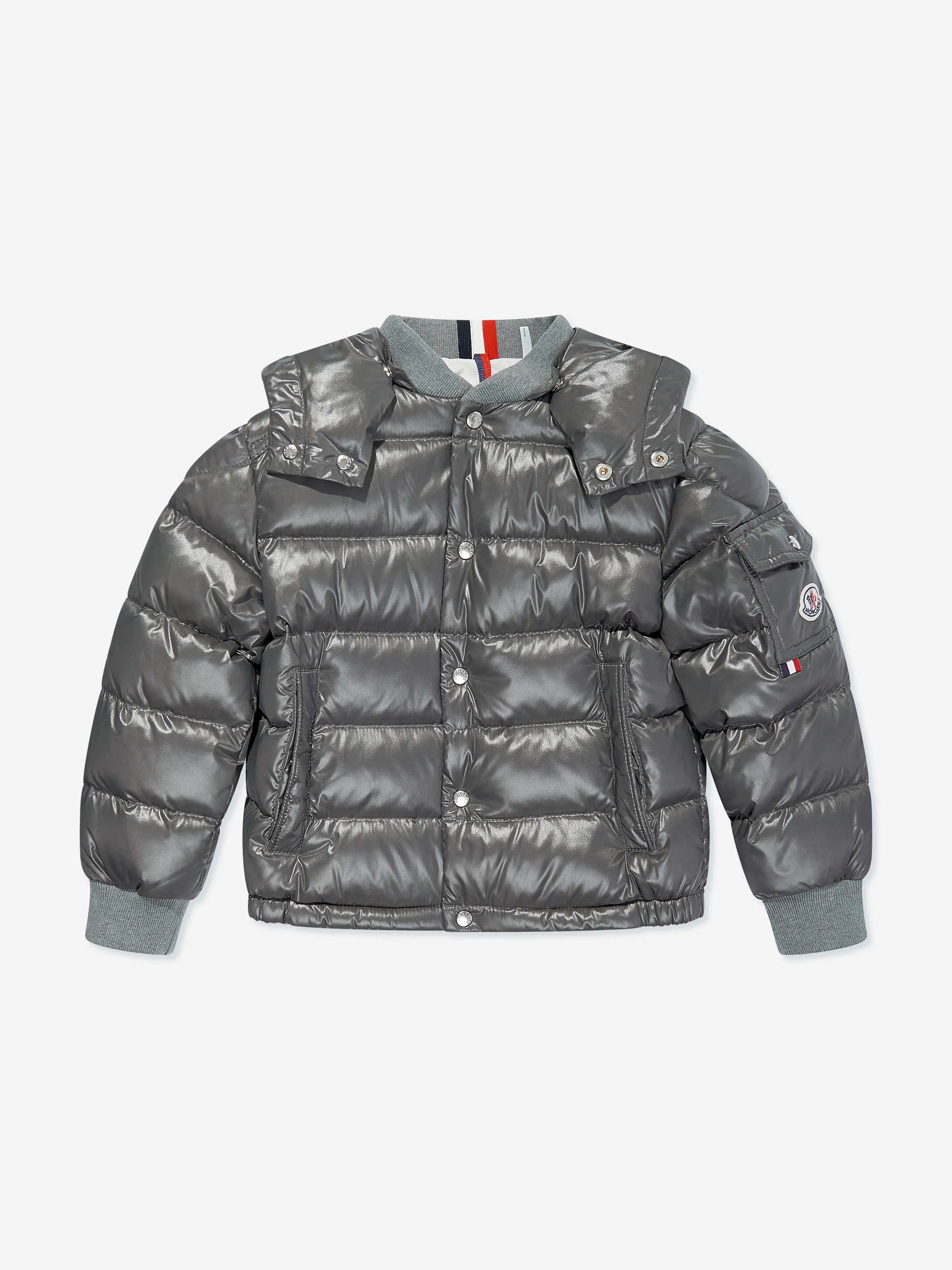 Moncler Enfant Jungen Daunengefütterte Manaem Jacke in Grau