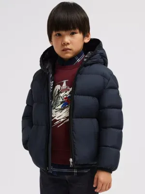 Moncler Enfant Jungen Daunengefütterte Mattan Jacke in Marineblau