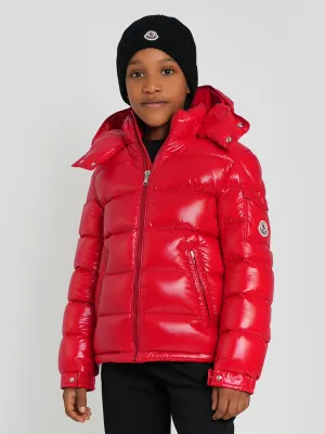 Moncler Enfant Jungen Daunengefütterte Neue Maya Jacke in Rot