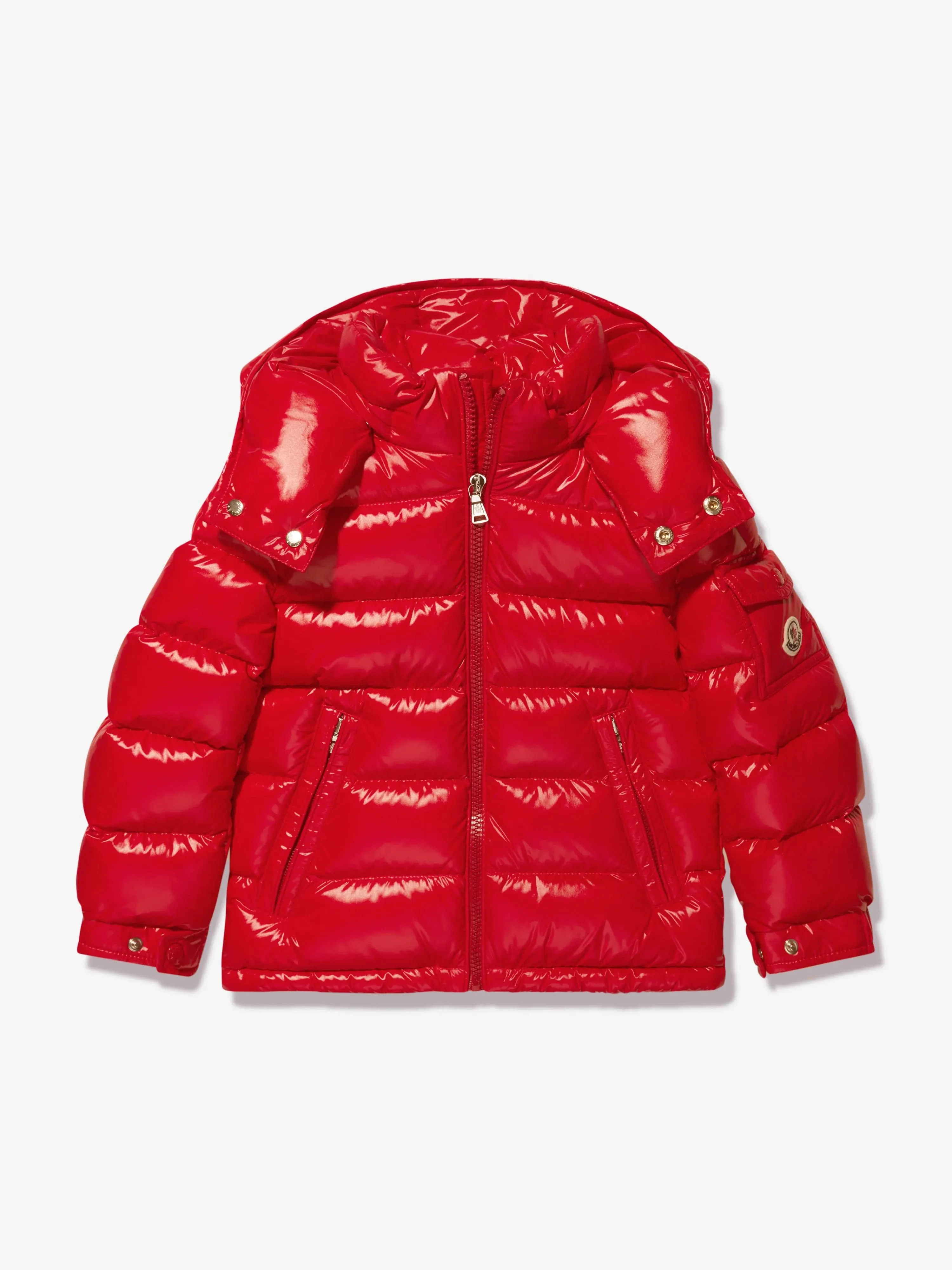 Moncler Enfant Jungen Daunengefütterte Neue Maya Jacke in Rot