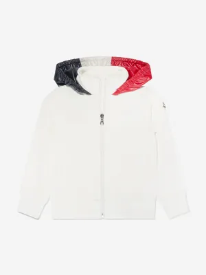 Moncler Enfant Jungen Reißverschluss-Shirt in Weiß