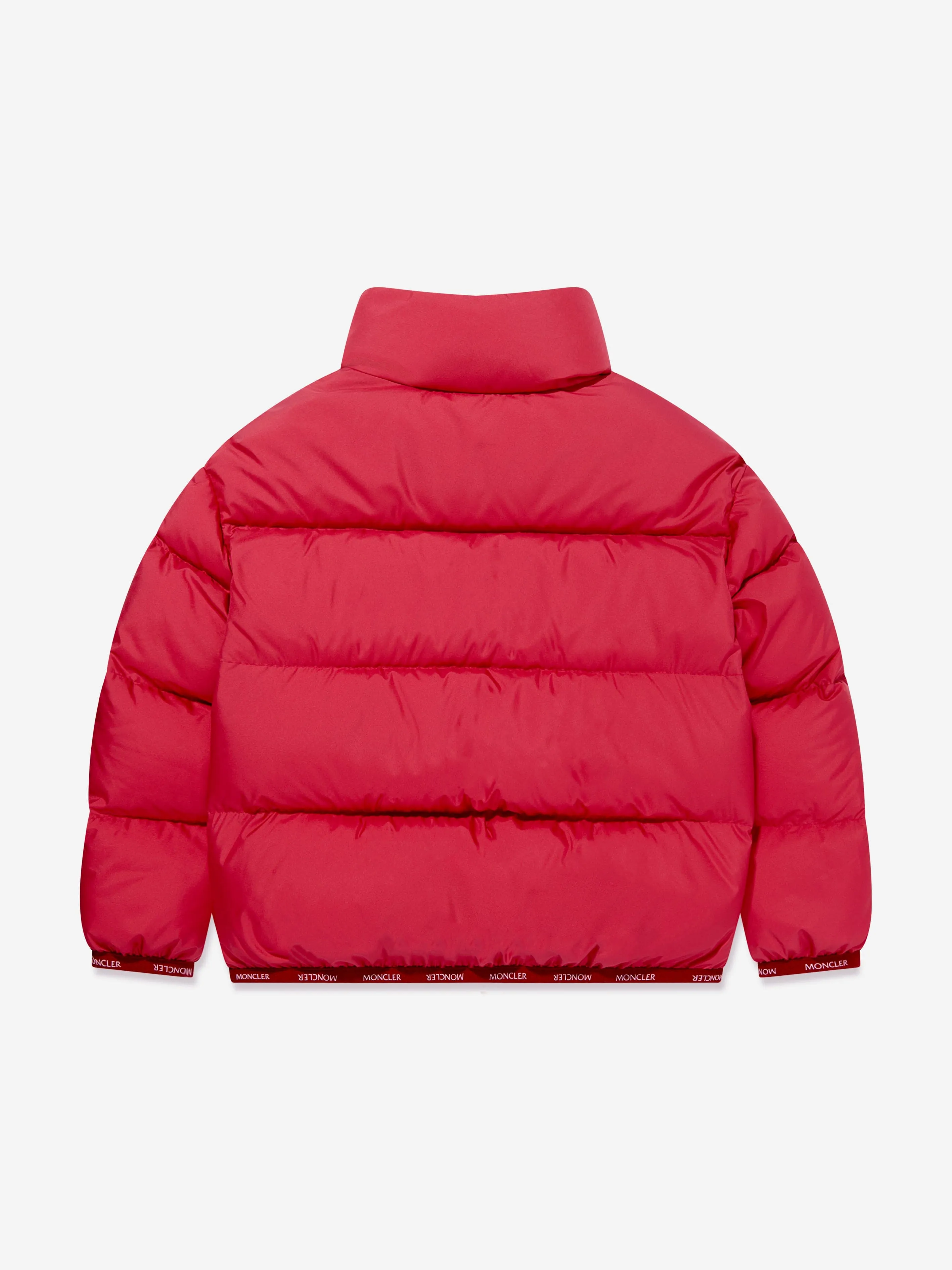 Moncler Enfant Mädchen Daunengefütterte Abbadia Jacke in Rot