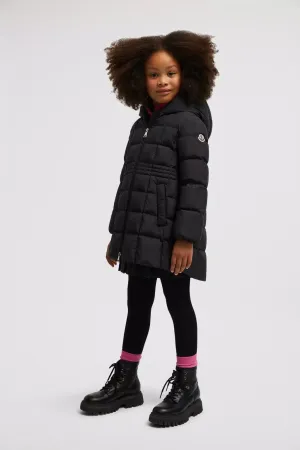 Moncler Enfant Mädchen Daunengefütterte Arina Lange Parka in Schwarz