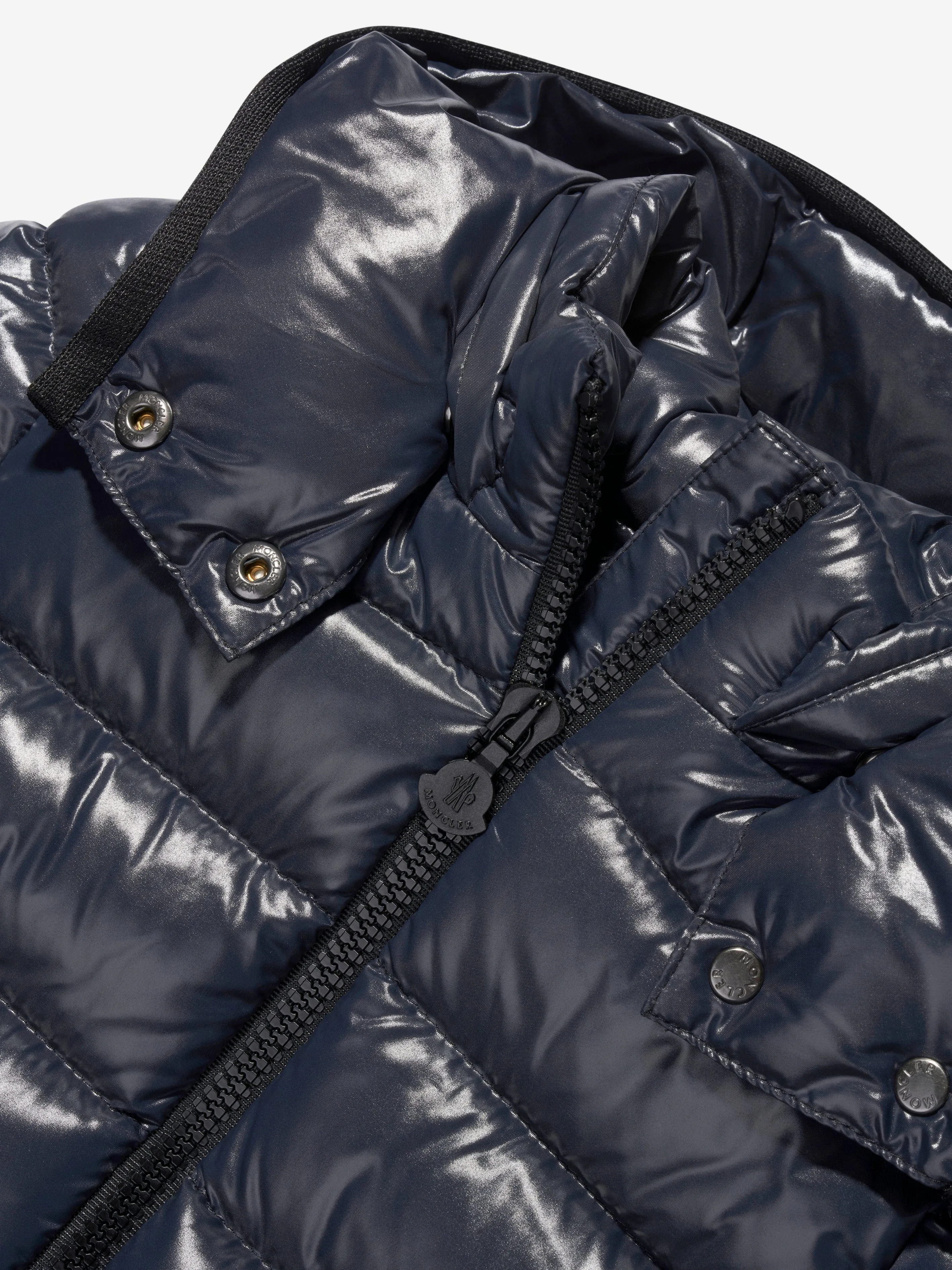 Moncler Enfant Mädchen Daunengefütterte Babyjacke in Marine