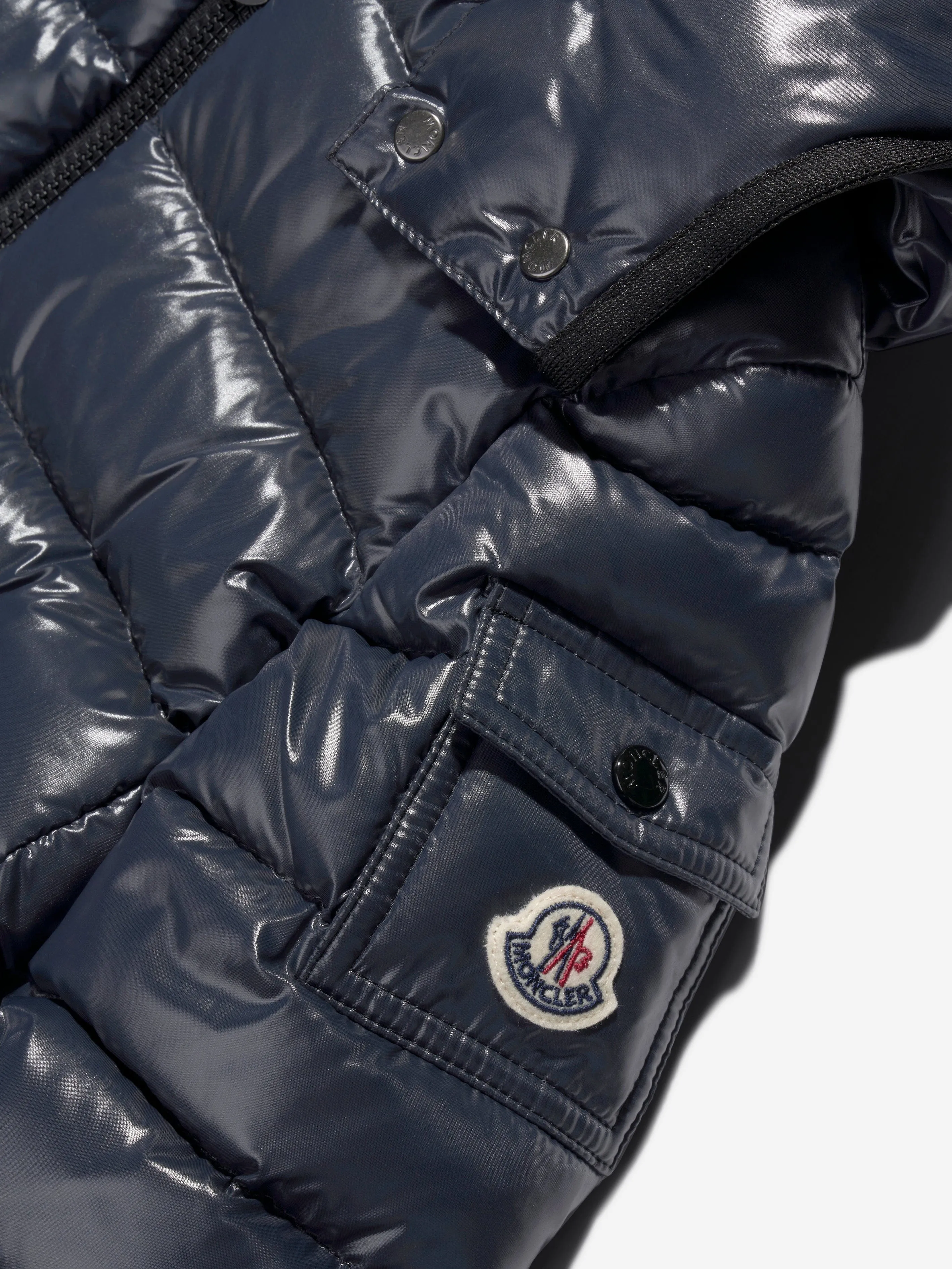 Moncler Enfant Mädchen Daunengefütterte Babyjacke in Marine