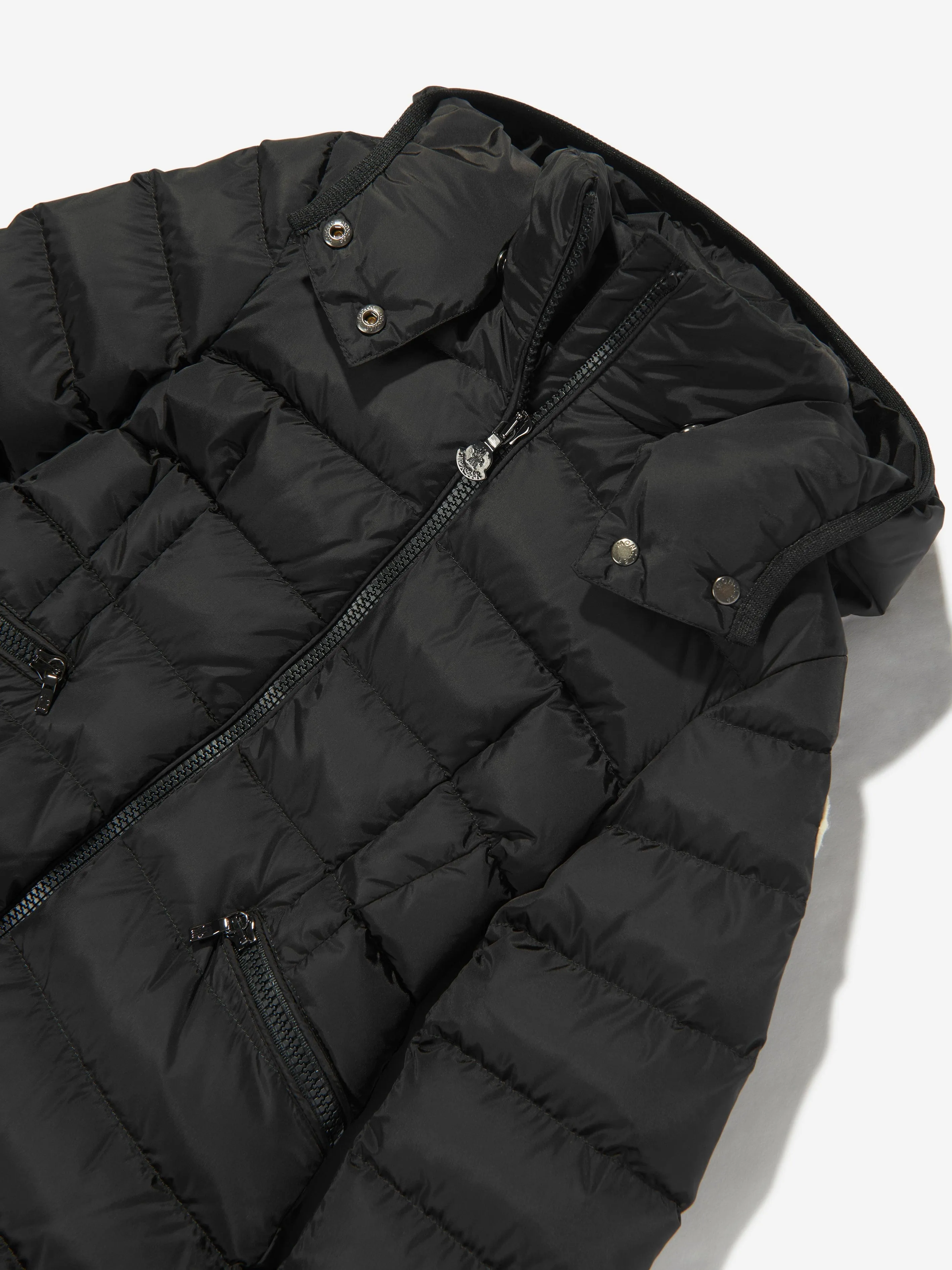 Moncler Enfant Mädchen Daunengefütterter Charpal Langmantel in Schwarz