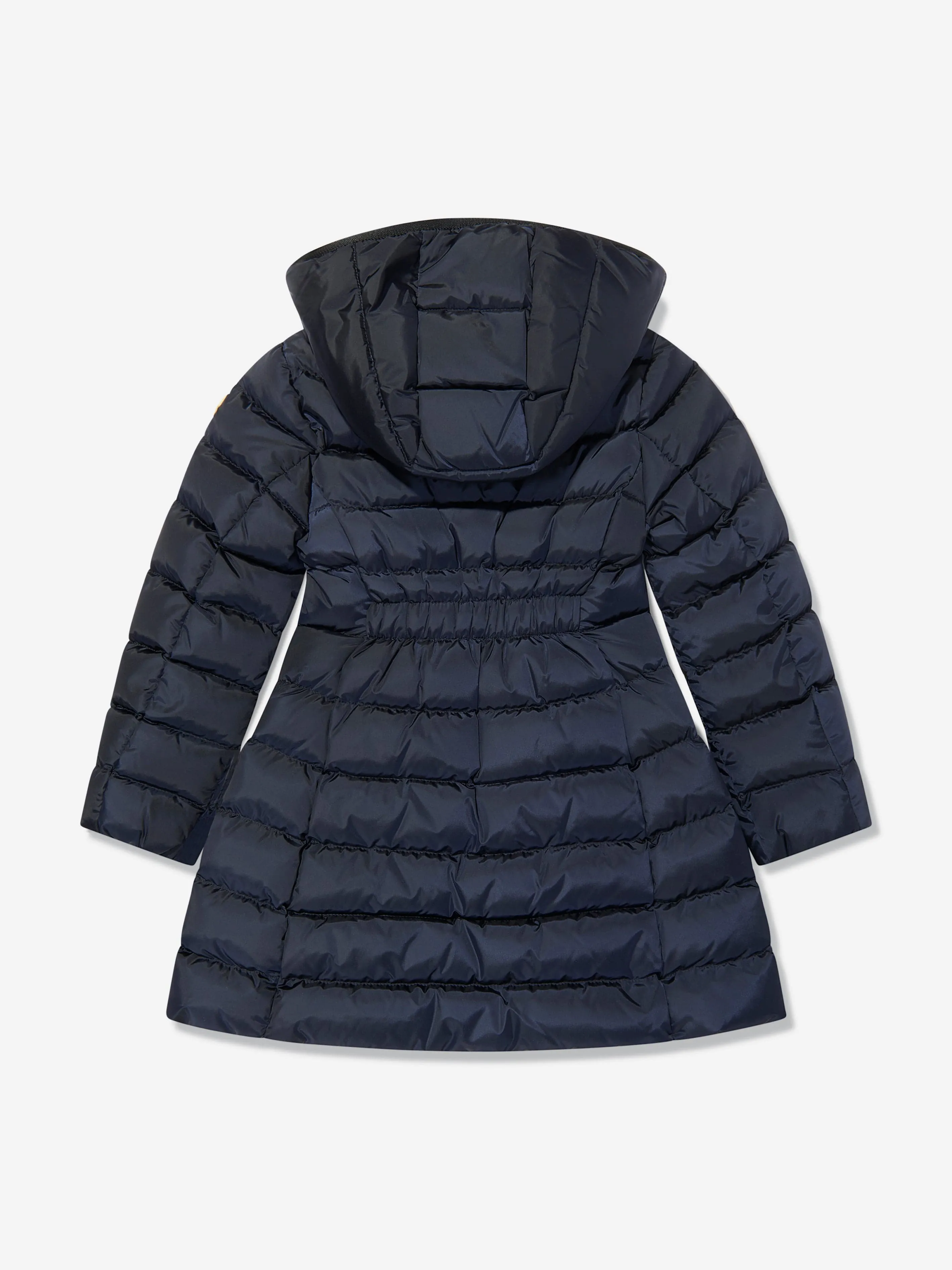 Moncler Enfant Mädchen Daunengefütterter Langer Chappel-Mantel in Marineblau