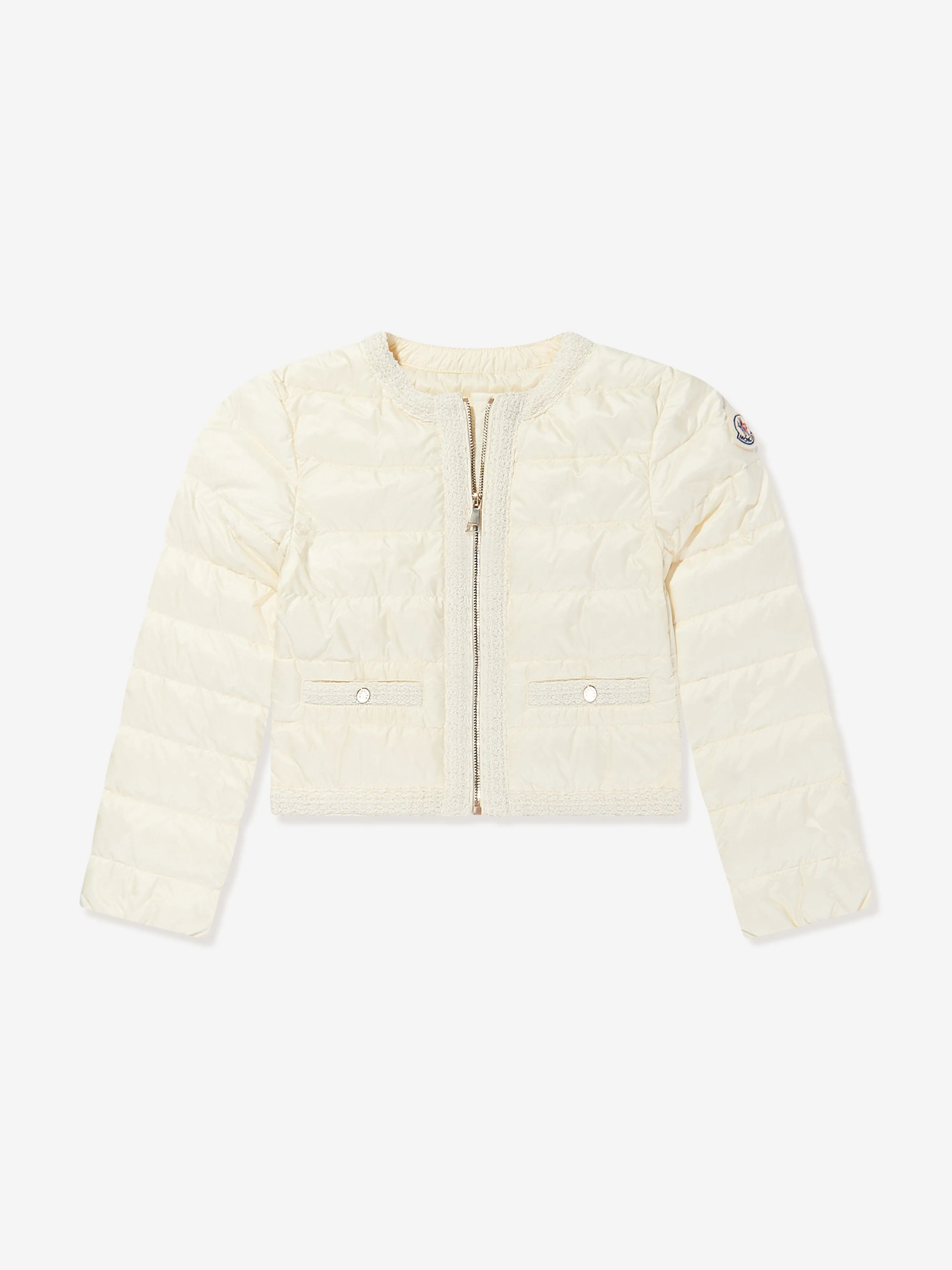 Moncler Enfant Mädchen Daunengefütterte Dafina Jacke in Elfenbein