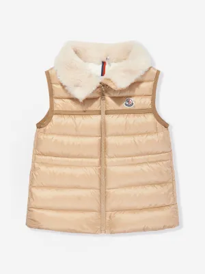 Moncler Enfant Mädchen Daunengefüttertes Elisheba Gilet in Beige