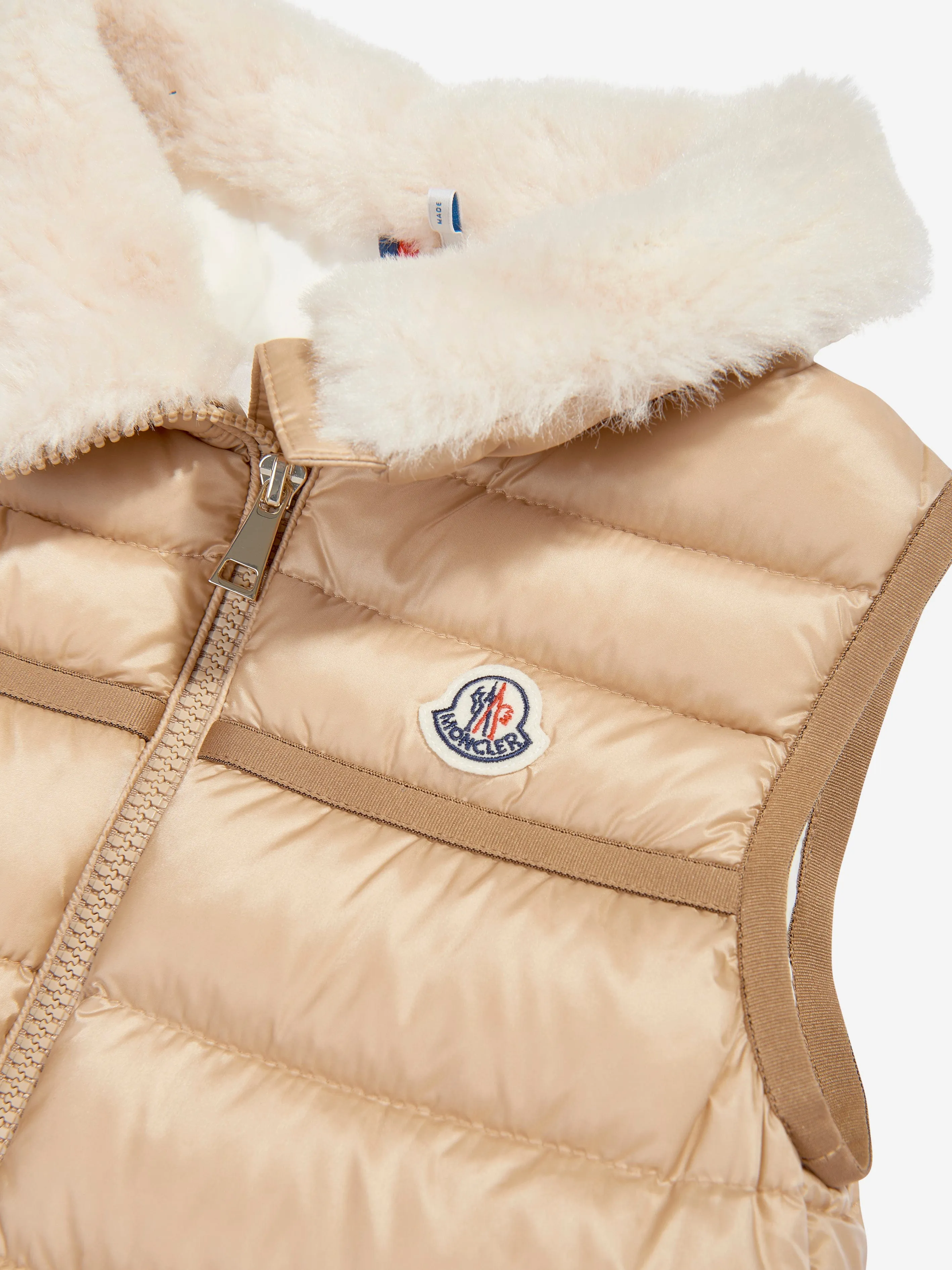Moncler Enfant Mädchen Daunengefüttertes Elisheba Gilet in Beige