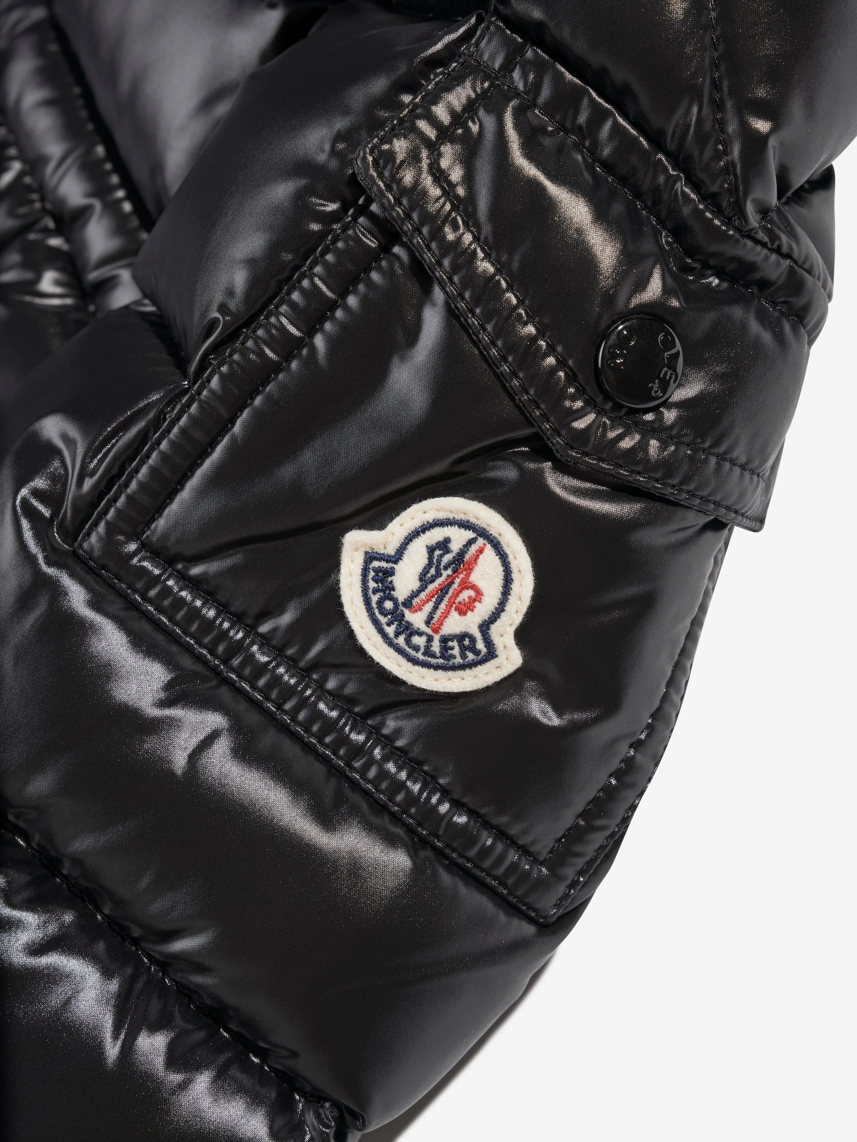 Moncler Enfant Mädchen Daunengefütterte Maire Jacke in Schwarz