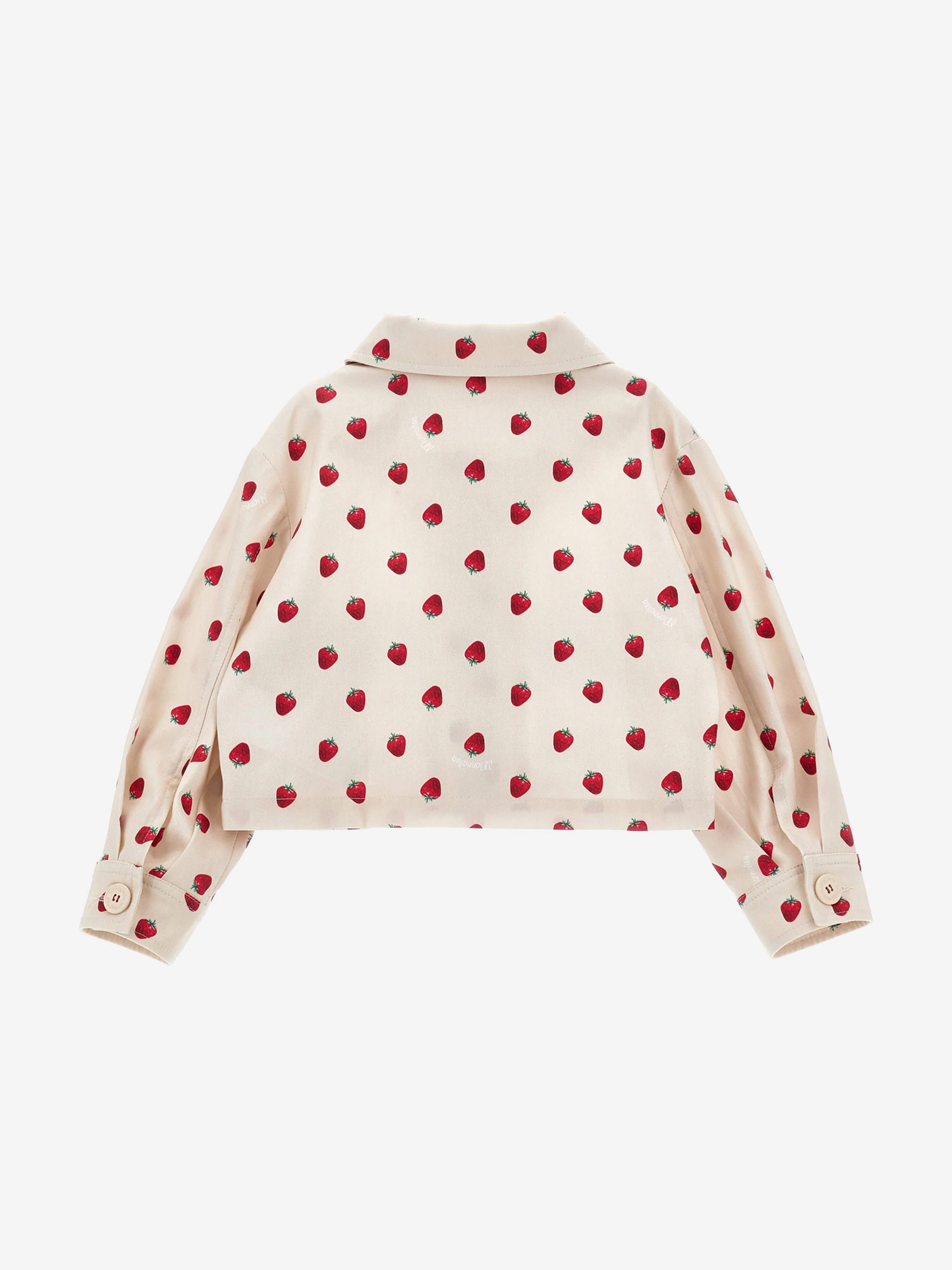 Monnalisa Mädchen Gabardine Jacke in Beige