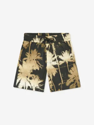 MSGM Jungen Poplin Bermuda Shorts in Schwarz