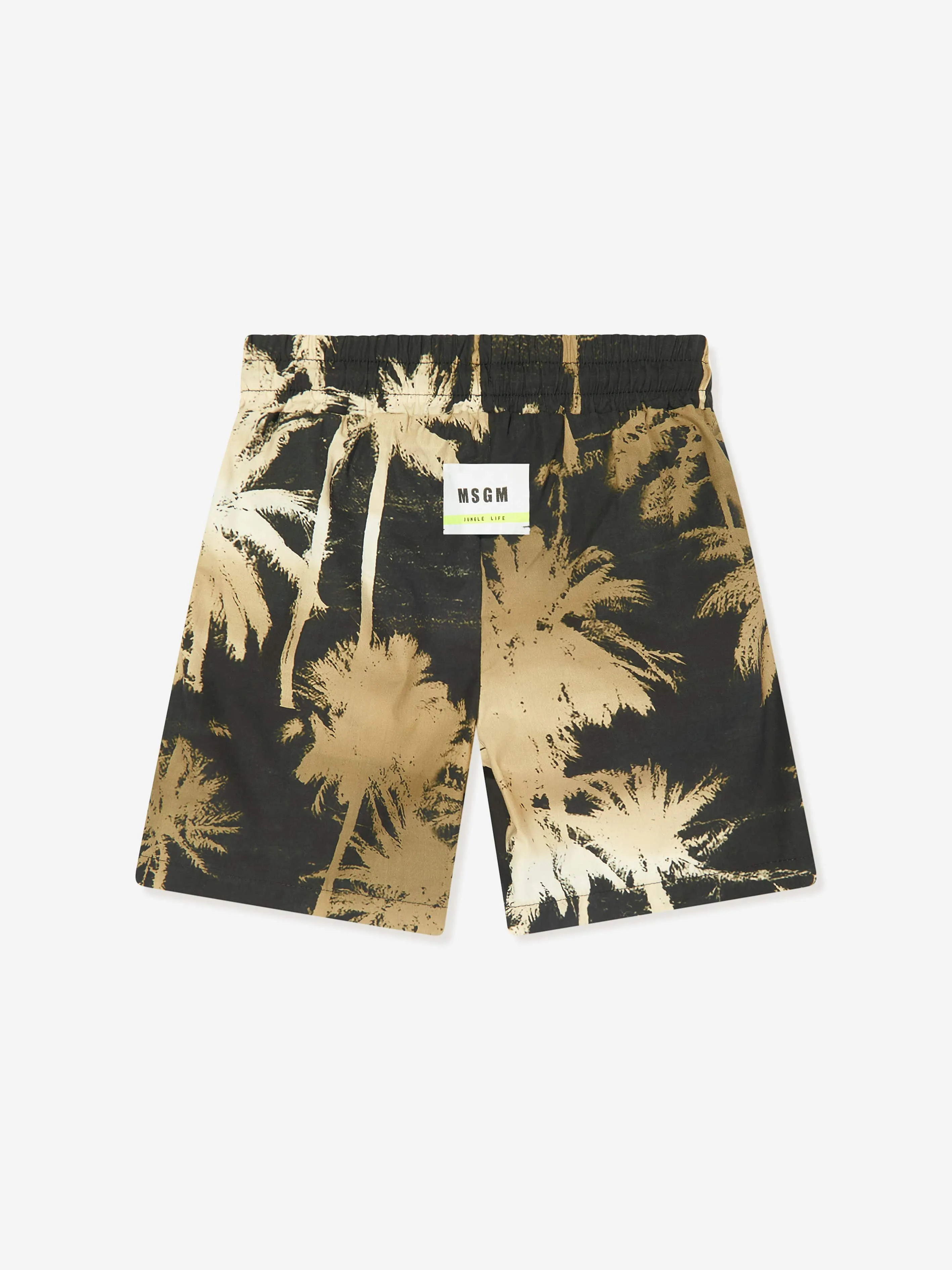 MSGM Jungen Poplin Bermuda Shorts in Schwarz