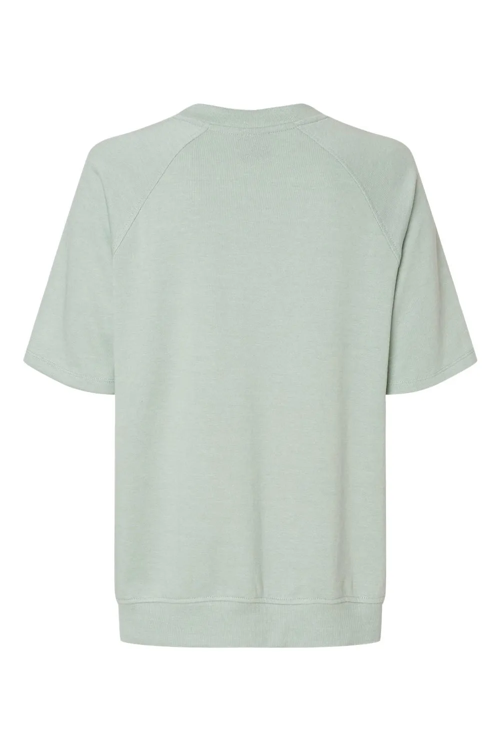 MV Sport Damen French Terry Kurzarm Sweatshirt mit Rundhalsausschnitt - Grünstein
