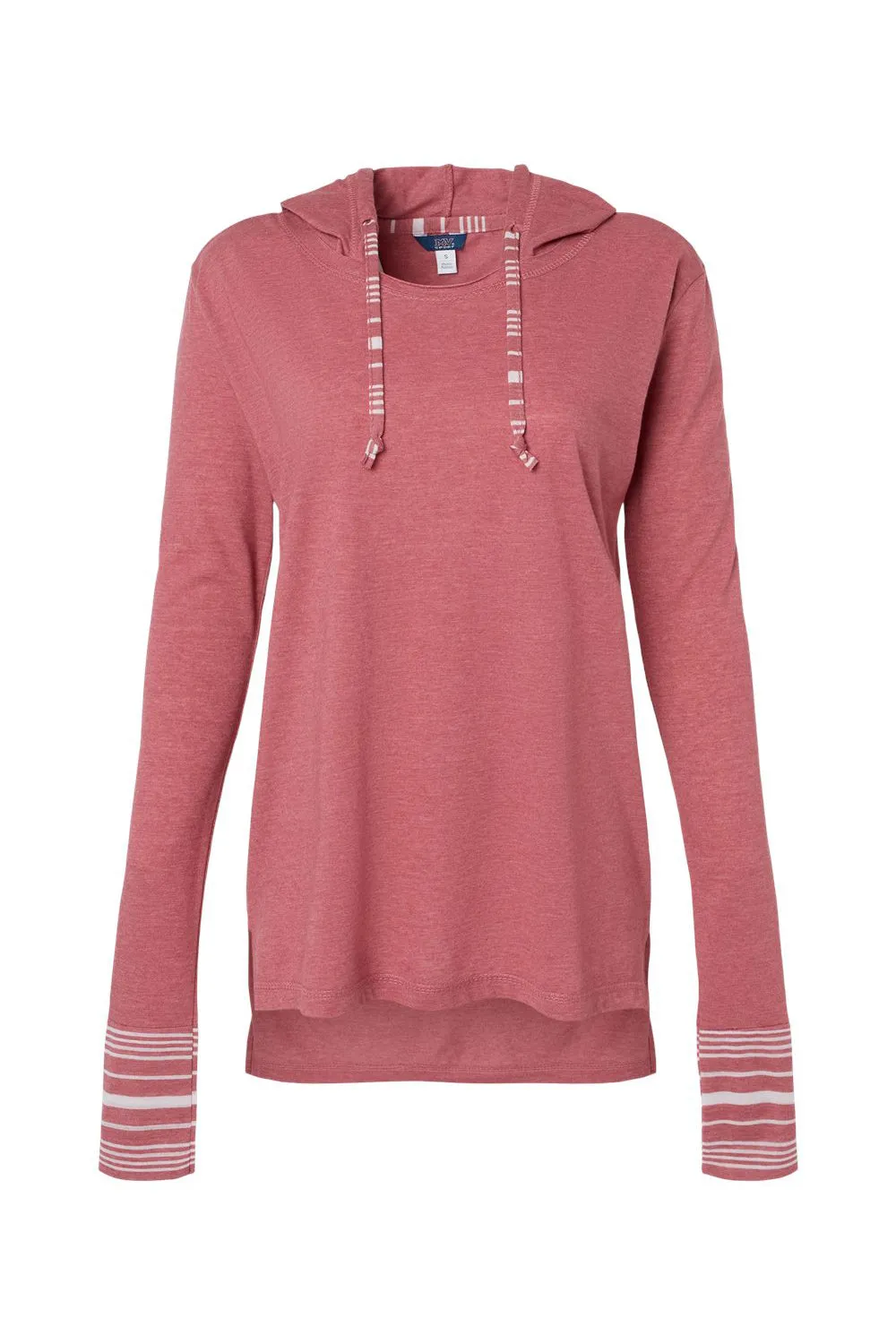 MV Sport Damen Meliertes Jersey Kapuzen-T-Shirt Hoodie - Staubiges Rosenrosa