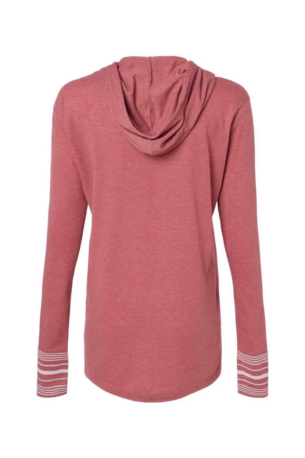 MV Sport Damen Meliertes Jersey Kapuzen-T-Shirt Hoodie - Staubiges Rosenrosa