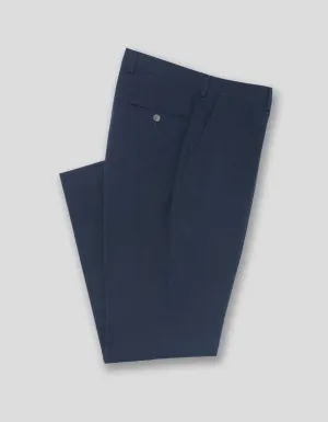 NAVY SEERSUCKER HOSE - KLASSISCHE PASSFORM