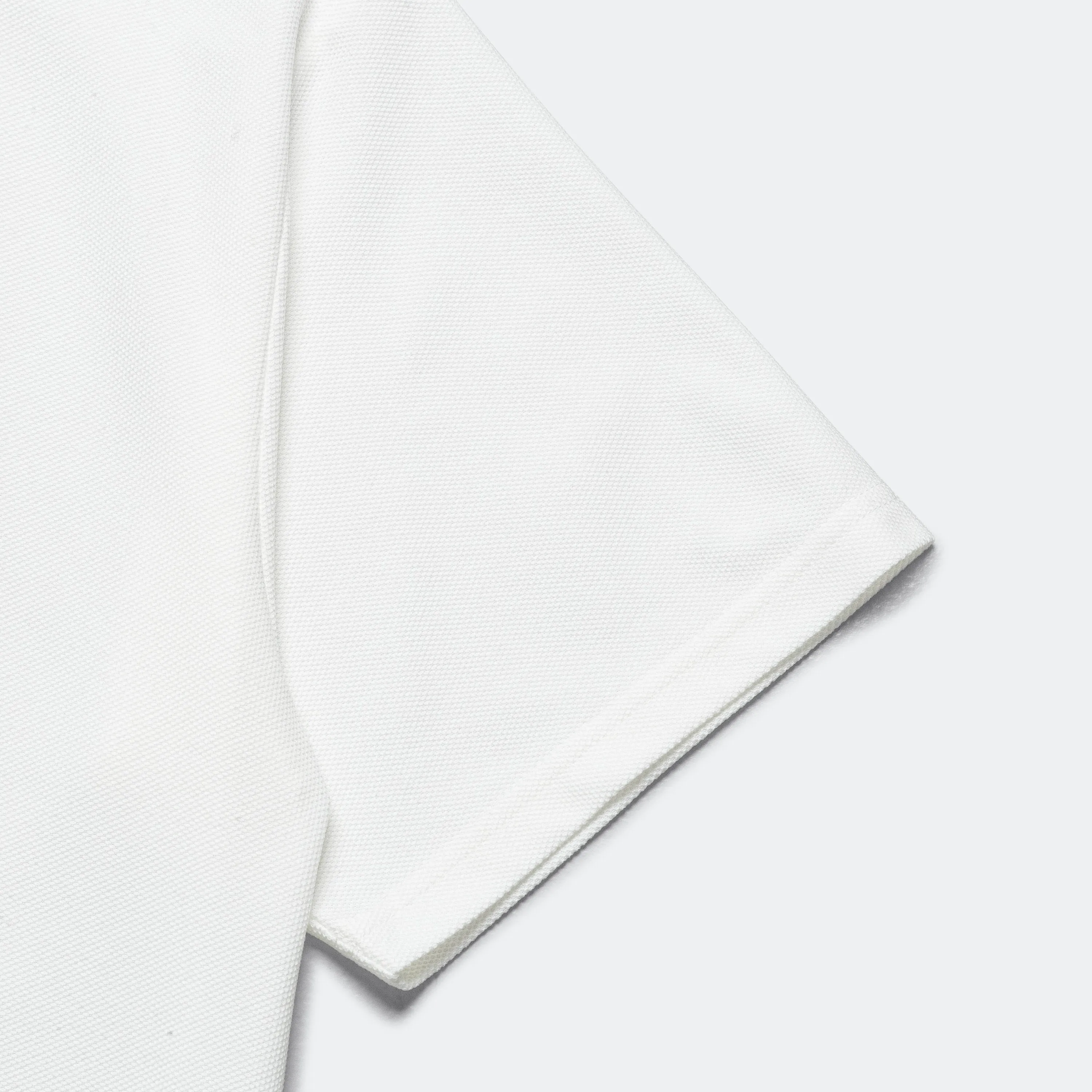 Needles Mock Neck SS T-Shirt - Weißes Baumwoll-Piqué