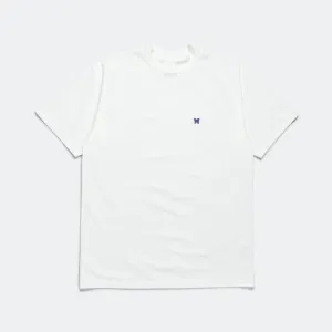 Needles Mock Neck SS T-Shirt - Weißes Baumwoll-Piqué