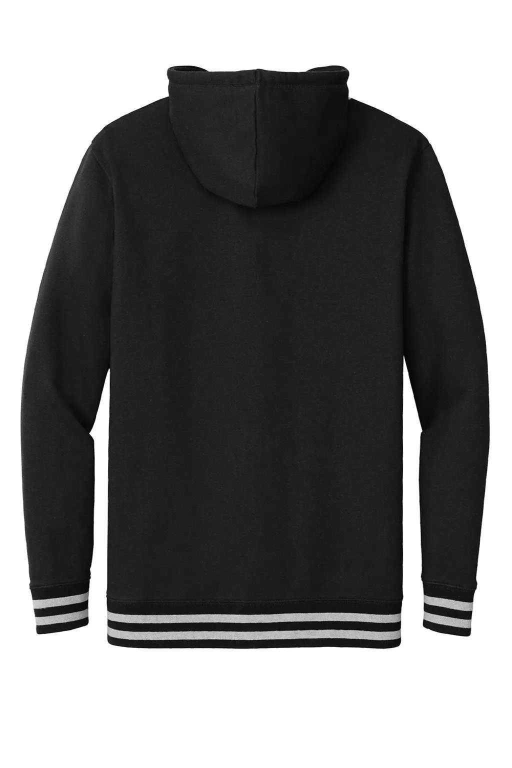 New Era Herren Comeback Fleece Kapuzenpullover Hoodie mit Kangaroo-Tasche - Schwarz/Heather Grau