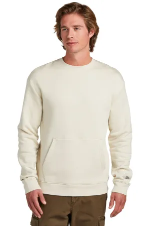New Era Herren Heritage Fleece Crewneck Sweatshirt mit Tasche - Weiches Beige
