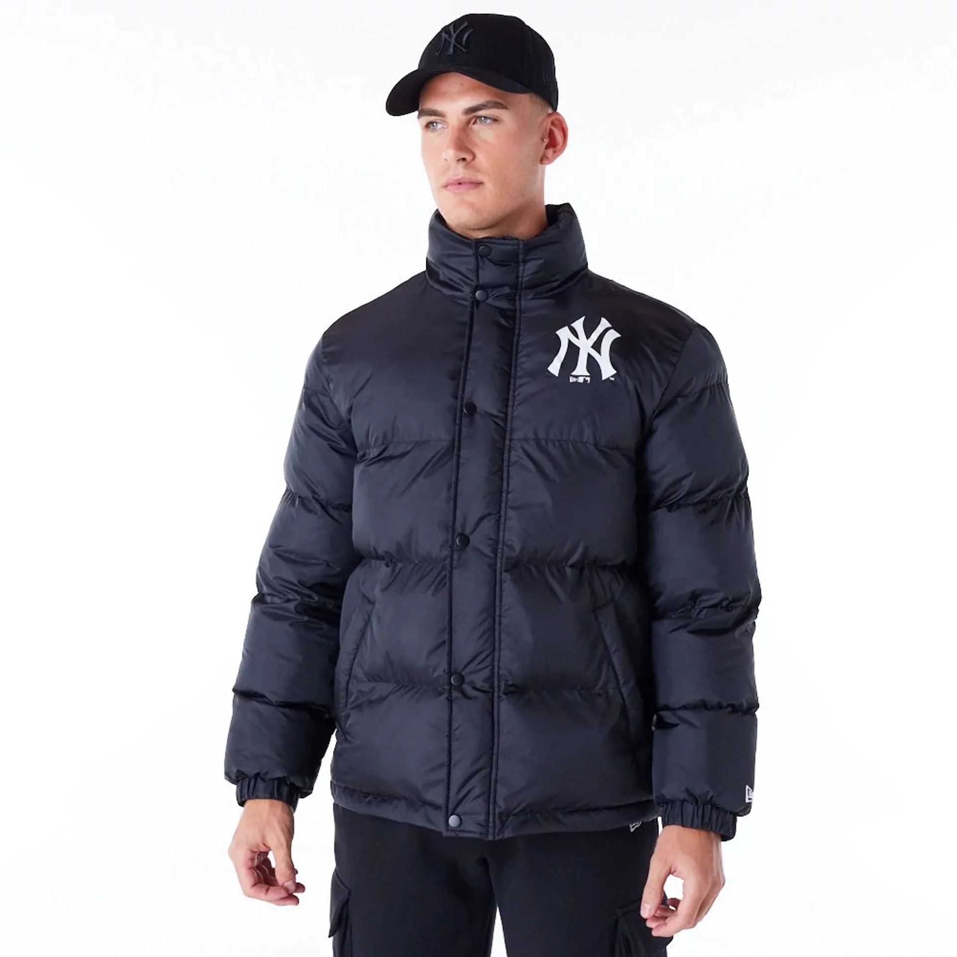 New Era Sportjacken & Mäntel New York Yankees MLB Schwarze Nylon Daunenjacke