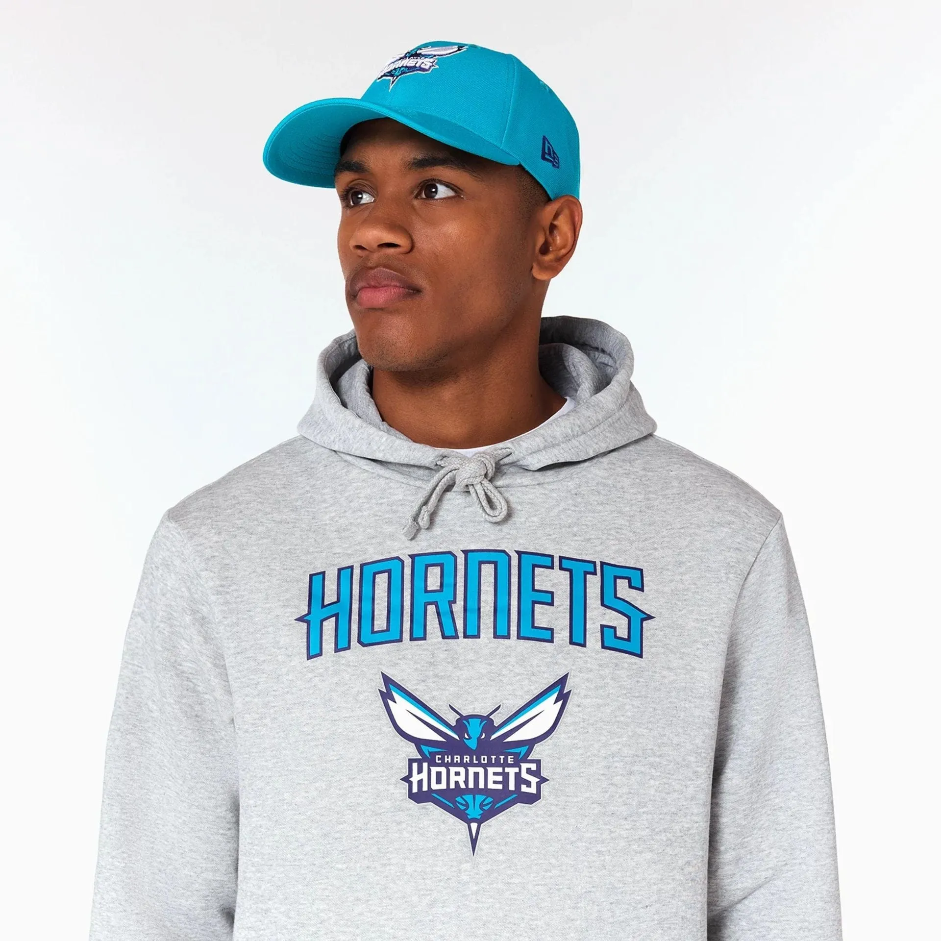 New Era Sweatshirts und Hoodies Charlotte Hornets NBA Grauer Pullover Hoodie