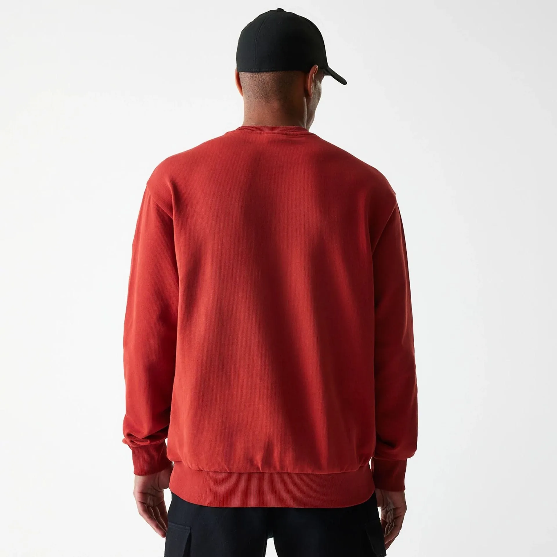 New Era Sweatshirts und Hoodies Chicago Bulls NBA Blumenmuster Rot Übergroßer Crewneck Pullover