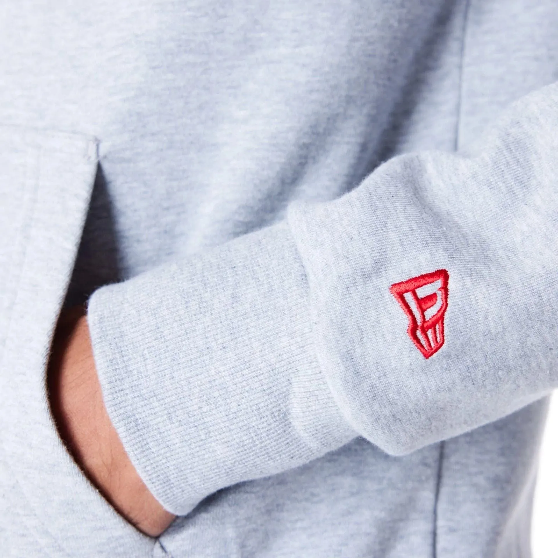 New Era Sweatshirts und Hoodies LA Dodgers MLB Abzeichen Grau Pullover Hoodie