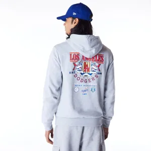 New Era Sweatshirts und Hoodies LA Dodgers MLB Abzeichen Grau Pullover Hoodie