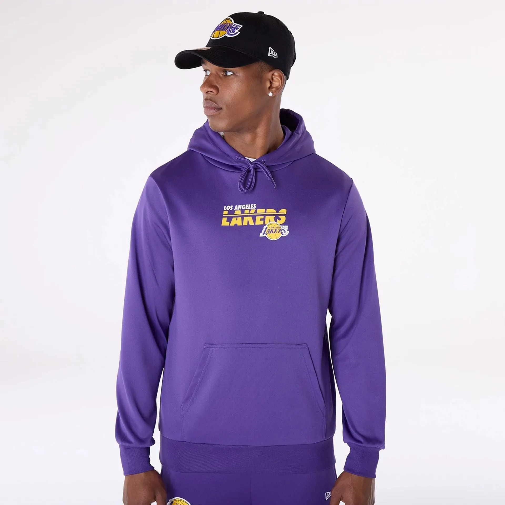 New Era Sweatshirts und Hoodies LA Lakers NBA Essentials Lila Pullover Hoodie