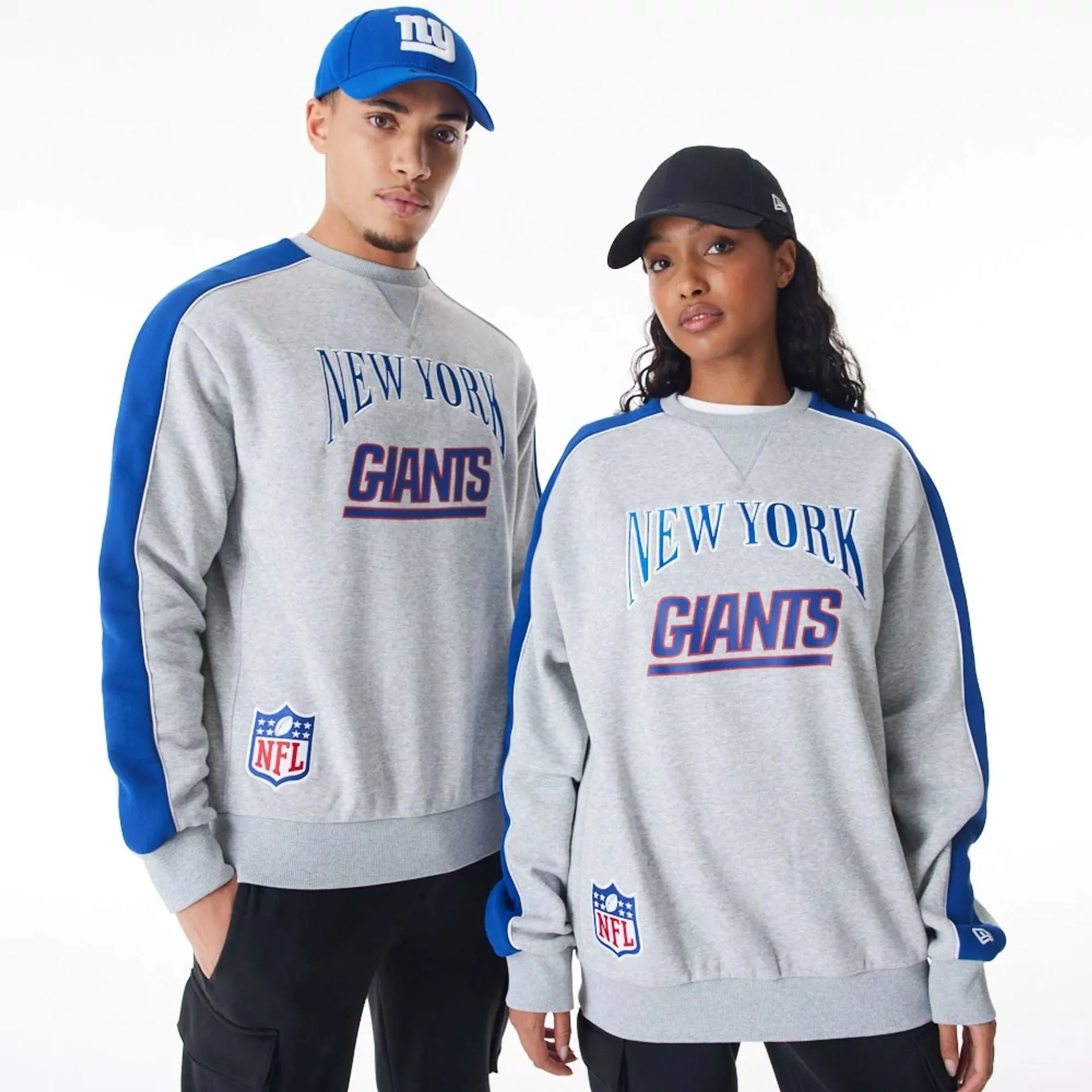 New Era Sweatshirts und Hoodies New York Giants NFL Grau Grafik Crewneck Pullover