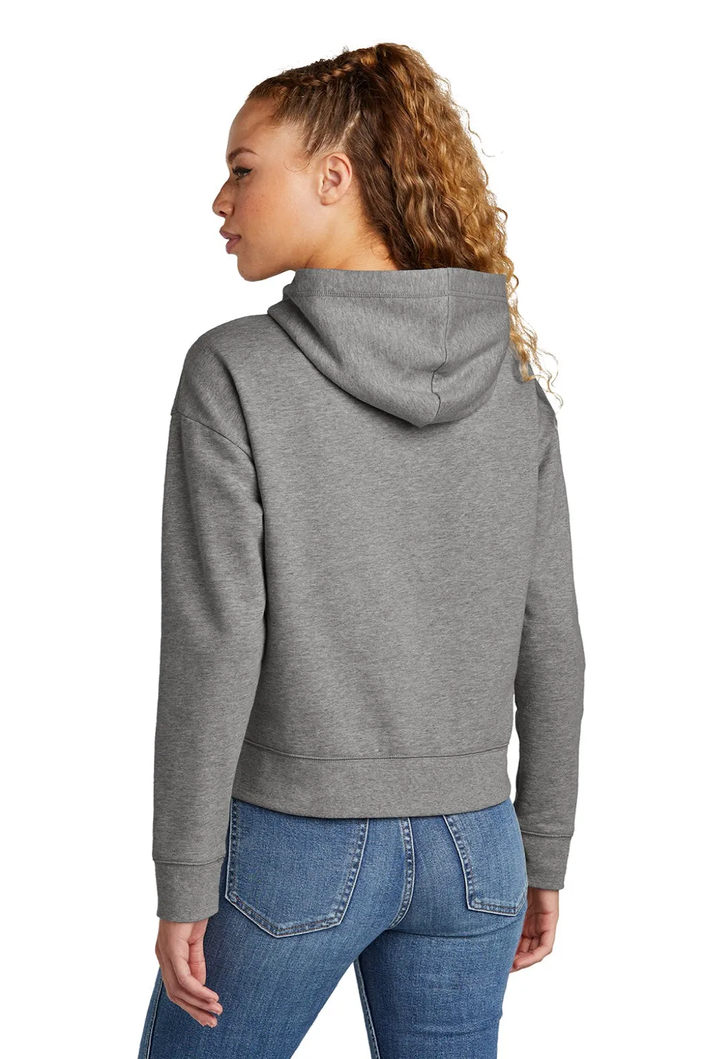 New Era Damen Comeback Fleece Kapuzenpullover mit Kangaroo-Tasche - Heather Dunkelgrau