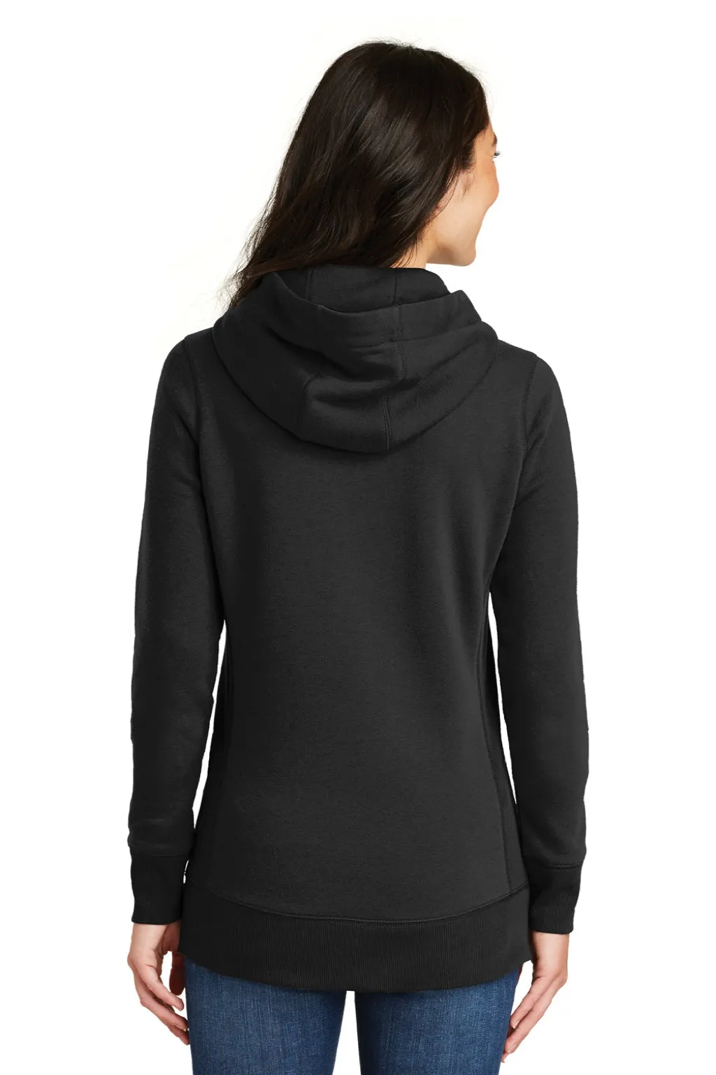 New Era Damen French Terry Kapuzenpullover mit Kangaroo-Tasche - Schwarz