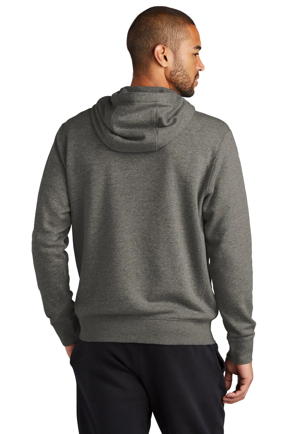 Nike Herren Club Fleece Full-Zip Kapuzenpullover mit Taschen - Heather Charcoal Grau