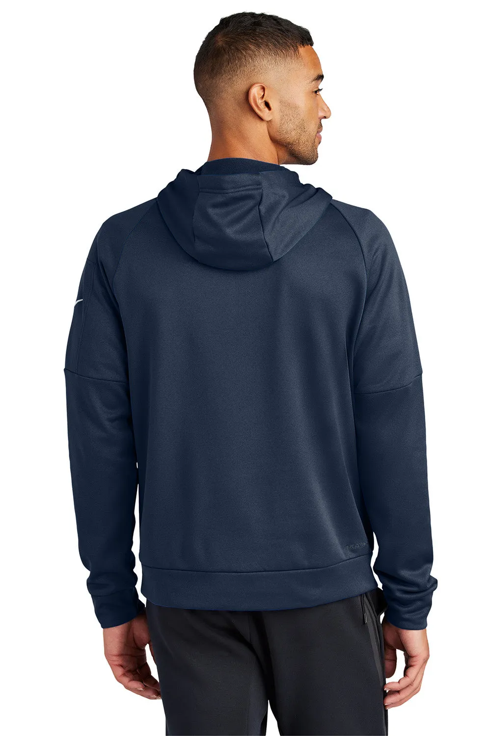 Nike Herren Therma-Fit Fleece 1/4-Zip Kapuzenpullover mit Staufach - Marineblau