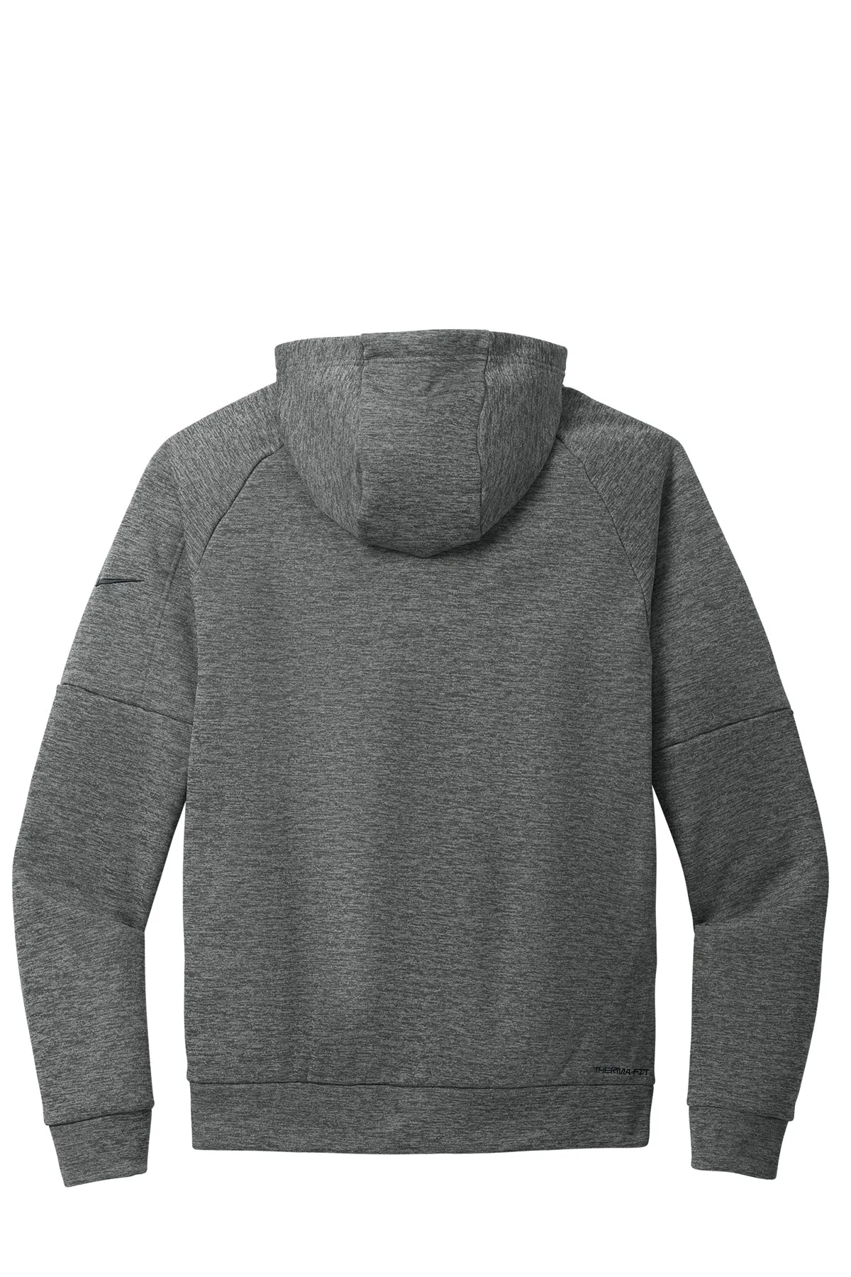 Nike Herren Therma-Fit Fleece Full-Zip Kapuzenpullover mit Taschen - Heather Charcoal Grau