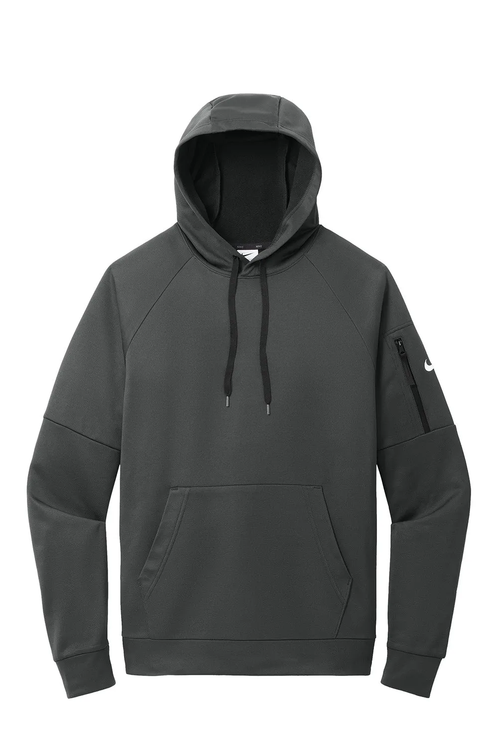 Nike Herren Therma-Fit Fleece Kapuzenpullover mit Kangaroo-Tasche - Anthrazitgrau