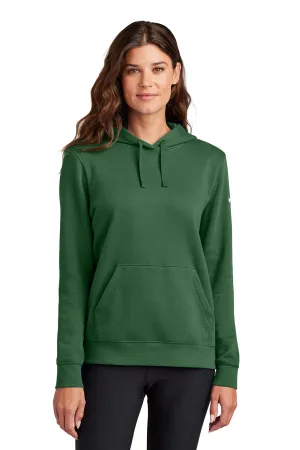 Nike Damen Club Fleece Kapuzenpullover mit Kangaro-Tasche - Wunderschönes Grün