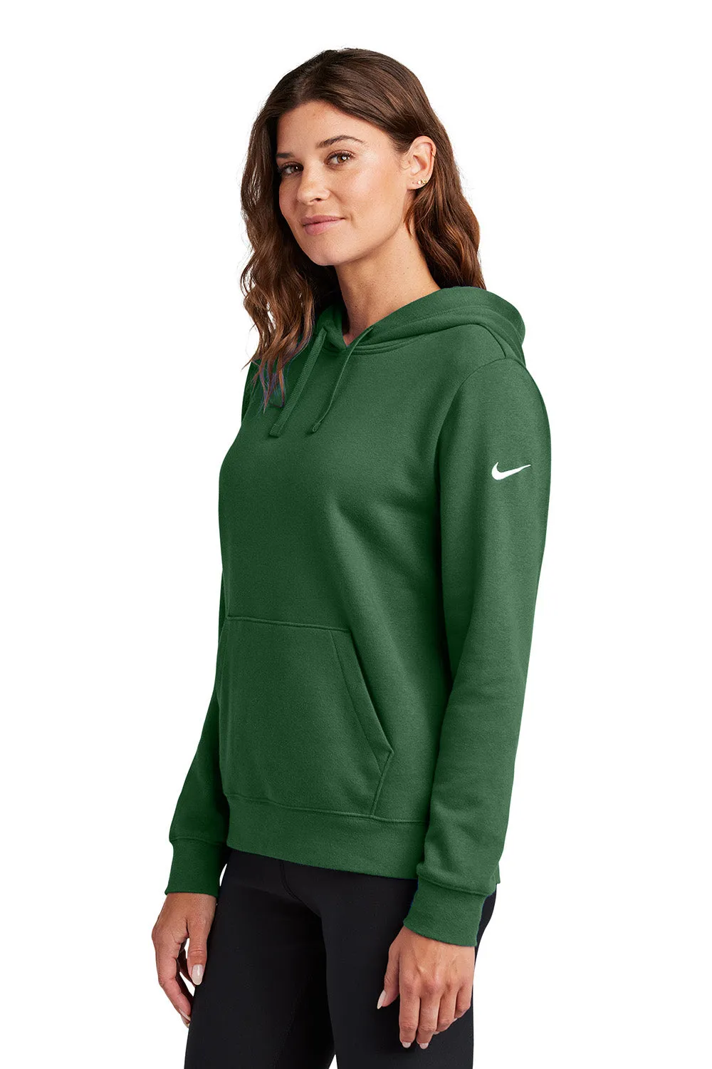 Nike Damen Club Fleece Kapuzenpullover mit Kangaro-Tasche - Wunderschönes Grün