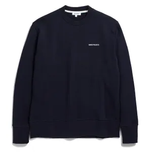 Norse Projects Arne Logo Sweat Dunkelblau