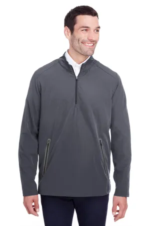 North End Herren Quest Performance Feuchtigkeitstransportierendes 1/4-Zip Sweatshirt mit Taschen - Kohlegrau/Schwarz - Auslaufmodell