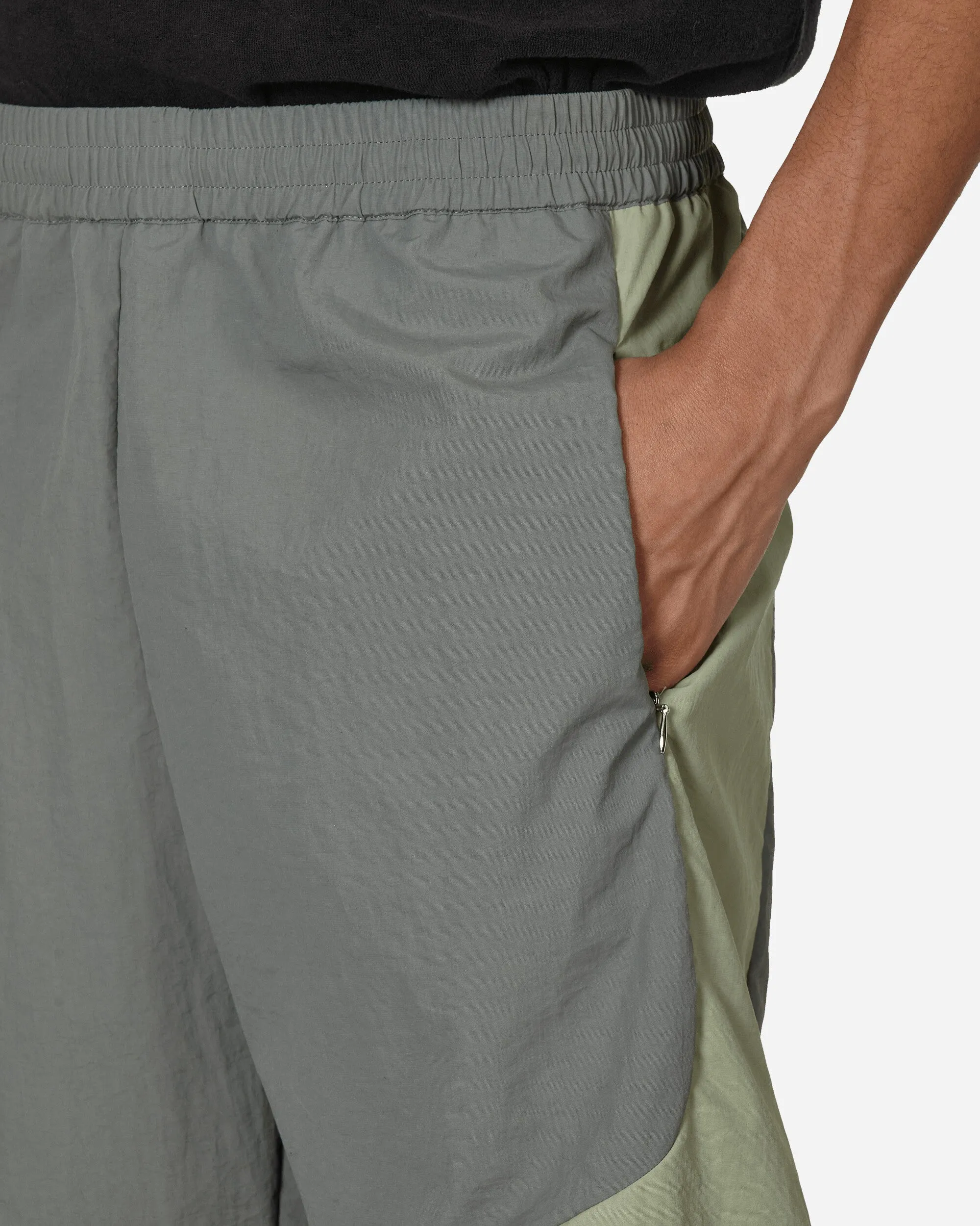 Nylon Shorts Grau / Grün