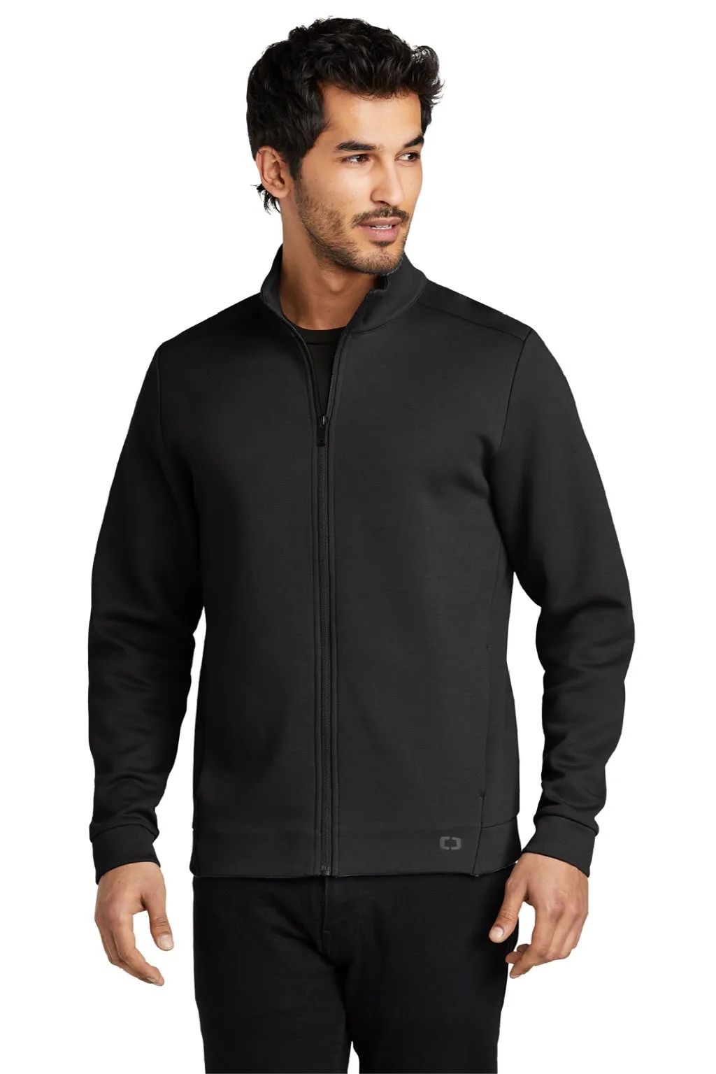 Ogio Herren Bolt Full-Zip Sweatshirt mit Taschen - Blacktop